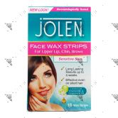 Jolen Face Wax Strips 16s