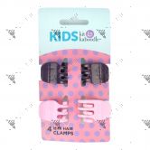 Kit&Kaboodle Kids Mini Hair Clamps 4s Assorted Colour