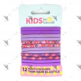 Kit&Kaboodle Kids Thin Hair Elastics 12s Multi-Coloured