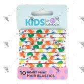 Kit&Kaboodle Kids Heart Print Hair Elastics 10s