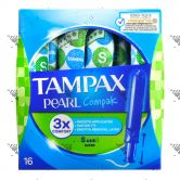 Tampax Pearl Compak Super 16 Tampons