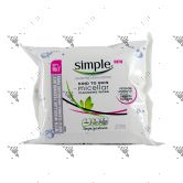 Simple Kind To Skin Micellar Cleansing Wipes 25s