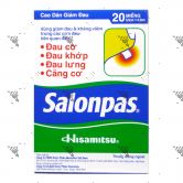 Salonpas Pain Relieving 20 Patches
