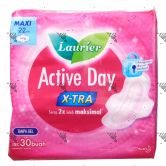 Laurier Active Day X-TRA Maxi Wing 22cm 30s
