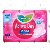 Laurier Active Day X-Tra Maxi Wing 22cm 20s