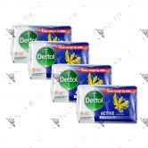 Dettol Anti-Bacterial Bar Soap (100gx4) Active