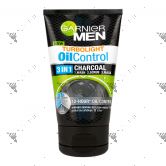 Garnier Men Turbo Oil Control 100ml 3In1 Charcoal Wash+Scrub+Mask