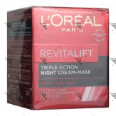 L'Oreal Revitalift Triple Action Night Cream - Mask 50ml