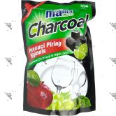 Mama Lemon Dishwashing 680ml Refill Charcoal Lime