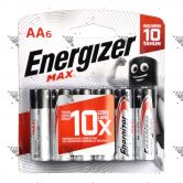 Energizer Max Battery AA 6s