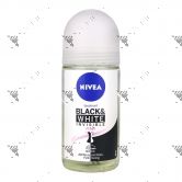 Nivea Roll-On Deodorant 50ml Invisible For Black & White Clear