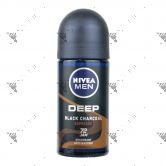 Nivea Deodorant Roll On 50ml Men Deep Black Charcoal Espresso