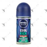 Nivea Deodorant Roll On 50ml Men Cool Kick Green