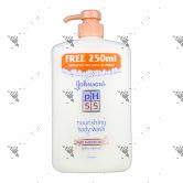 Johnson's pH Body Wash 750+250ml Almond